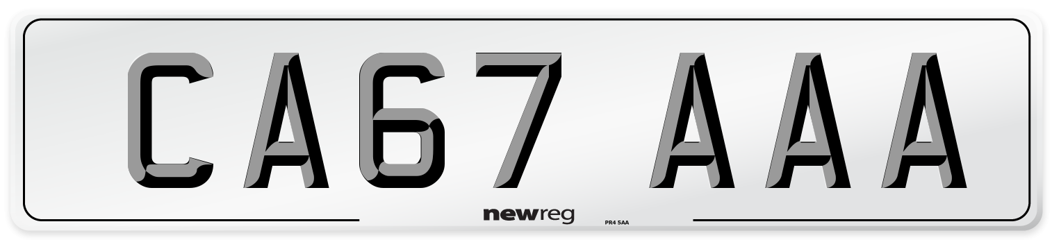 CA67 AAA Number Plate from New Reg